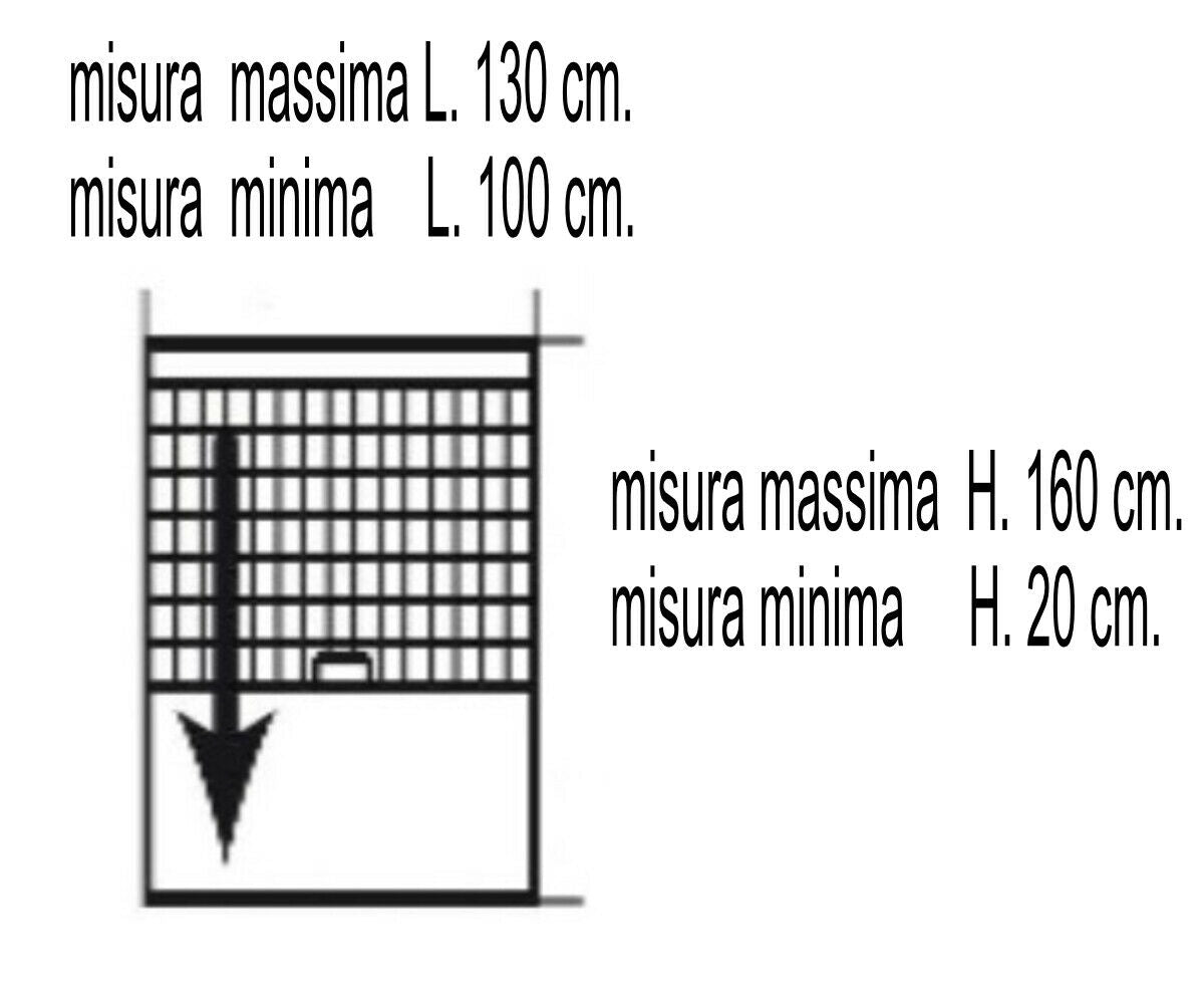 Zanzariera a Rullo Finestra Verticale Avvolgibile Riducibile Antibatterica Sunox Misure: 130 cm X 160 cm