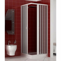 Box doccia angolare PVC cabina soffietto acrilico Misura Riducibile bagno Dimensioni: 80 x 80