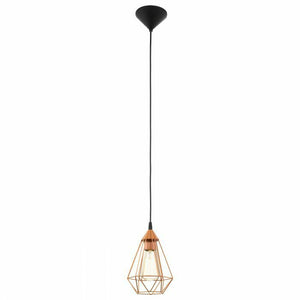 Lampada a Sospensione in Rame Metallo E27 Lampadario Vintage Led Tarbes EGLO Dimensioni: Ø 175 mm