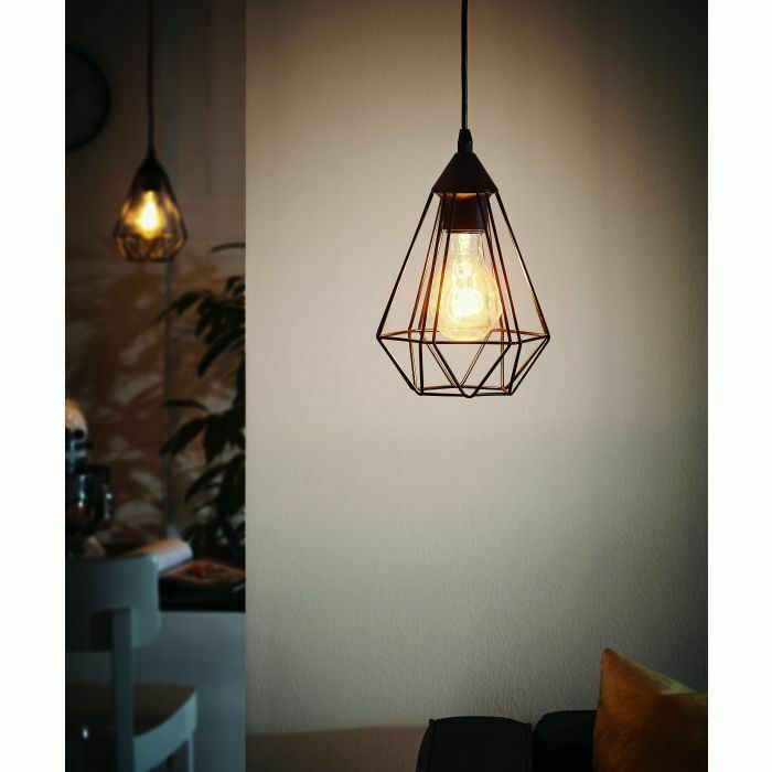 Lampada a Sospensione Lampadario Vintage Illuminazione Interno E27 Tarbes EGLO Dimensioni: Ø 175 mm