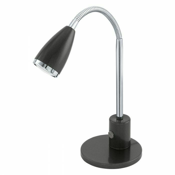 Lampada Scrivania Led Tavolo Ufficio Lettura Braccio Orientabile 3W Fox EGLO Colore Lampada: Nero