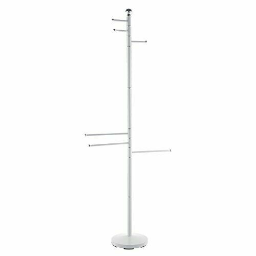 Piantana porta Asciugamani o Accappatoio Feridras 6 bracci 177cm Bianco e Cromo Colorazione: Bianco