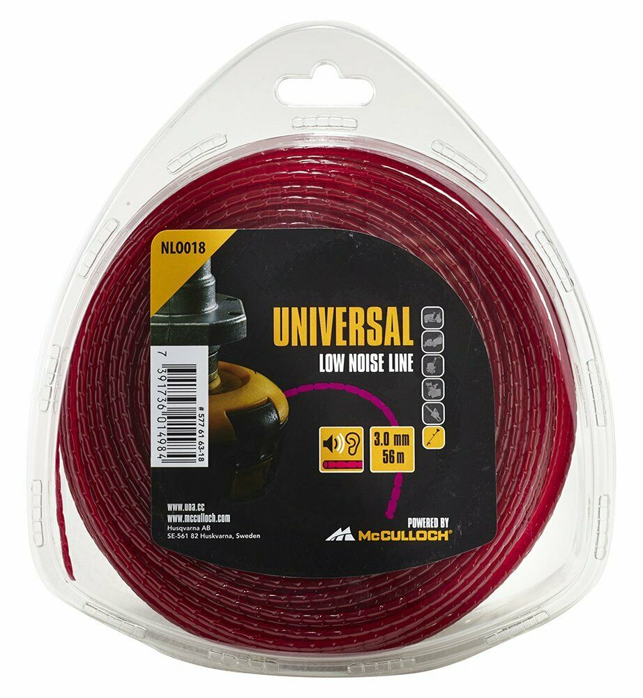 Filo per Decespugliatore 2.4 o 3 mm Universale McCulloch Nylon Silenzioso Misura: 3 mm x 56 Mt Silenzioso