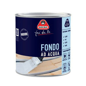 Fondo ad Acqua per Smalti Legno Pittura Acrilica Preparazione Bianco 732 Boero Formato: 2 Lt