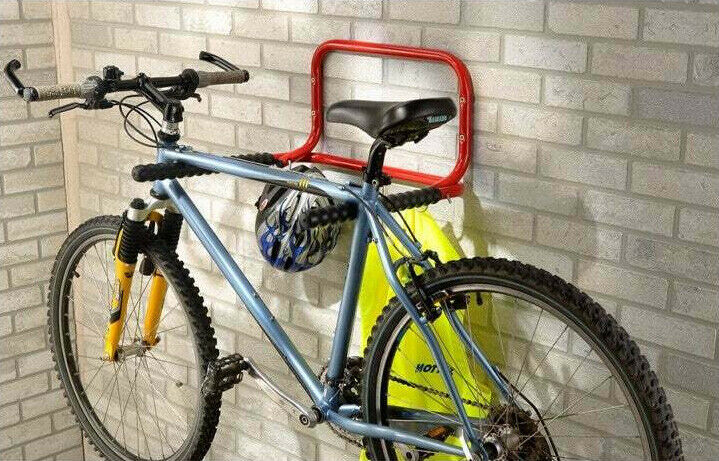Portabici da Muro Parete Supporto Porta Bici 2 Biciclette Pieghevole Gommato