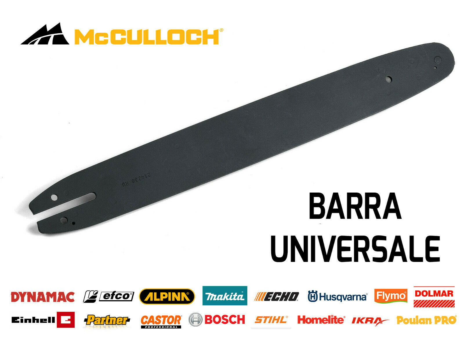 Barra Motosega 38 cm Passo .325 64 Denti K095 Ricambio Universale Bro052