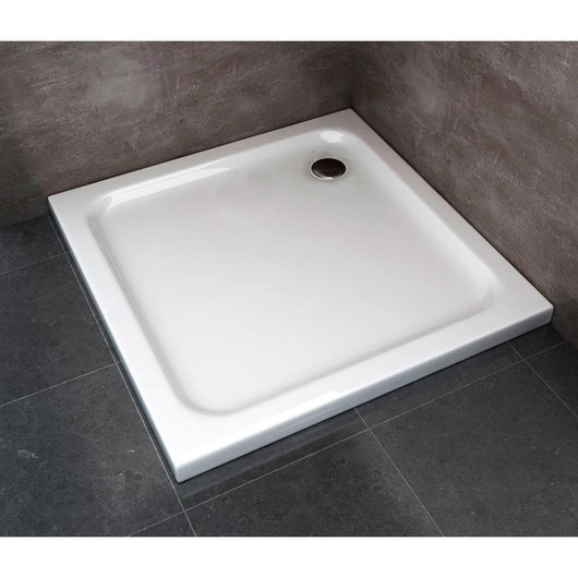 Piatto Doccia Quadrato H5cm in ABS Rinforzato Bianco 80x80 cm