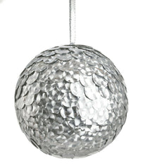 Palle di Natale Argento con Paillettes per Albero Addobbi Ø 90 120 mm Bizzotto Dimensioni: 120 mm