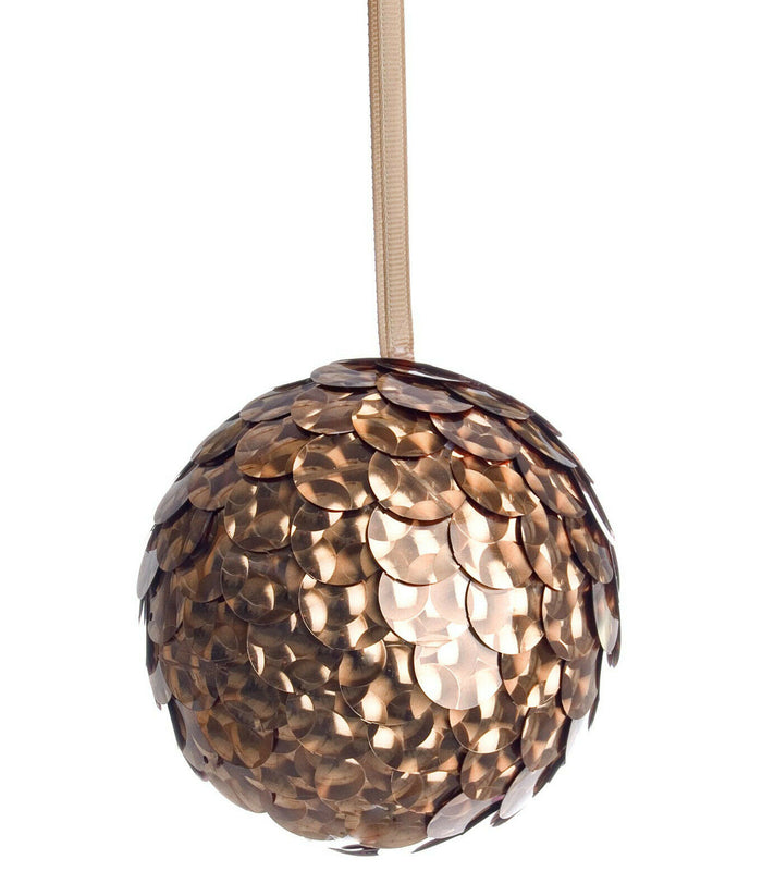 Palle di Natale Bronzo con Paillettes per Albero Addobbi Ø 90 120 mm Bizzotto Dimensioni: 90 mm