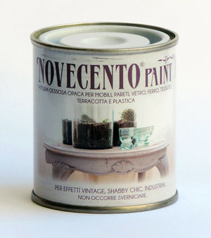 Pittura Gessosa Opaca Shabby Chic per Mobili Pareti Vetro Gesso Novecento Paint Formato: 125 Ml, Colore: Grigio Inglese