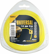 Filo Decescpugliatore 1,6 mm x 15 m Nylon Silenzioso Universale McCulloch NLO012