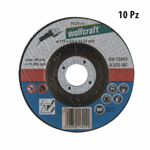 Disco da Taglio Metalli Ferro 115 230 mm per Smerigliatrice Flessibile Wolfcraft Diametro: 115 mm