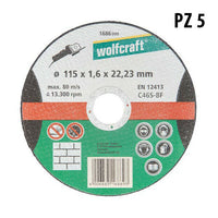 Disco da Taglio Fine Sottile per Pietra 1,6 mm Smerigliatrice Wolfcraft 1686999