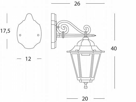 Applique Esterno in Basso Lanterna Giardino Lampada a Parete Alluminio Sovil