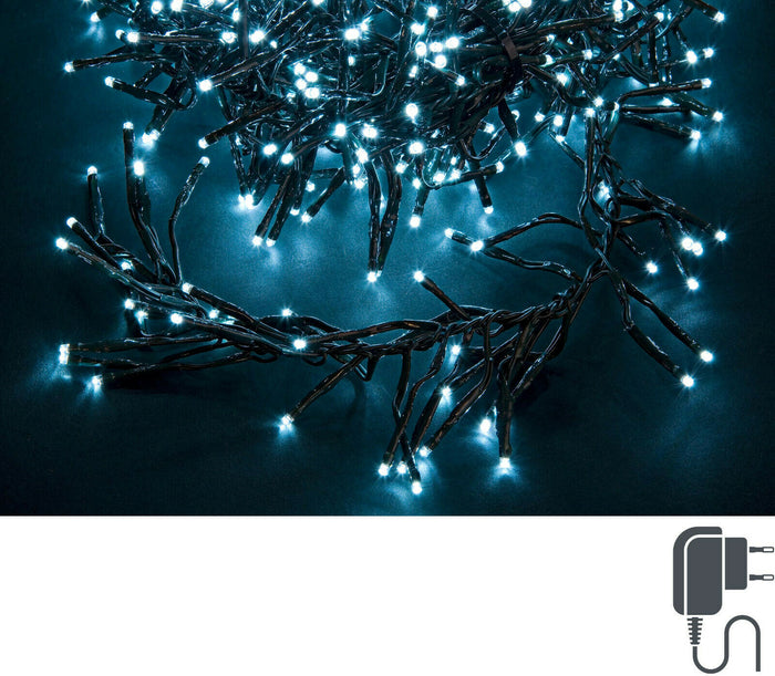 Luci Led per Albero di Natale Catena Cluster Luce Calda Fredda Multicolor 768 Colore della luce: Luce Bianca