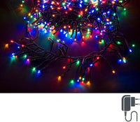 Luci Led per Albero di Natale Catena Cluster Luce Calda Fredda Multicolor 768 Colore della luce: Multicolor