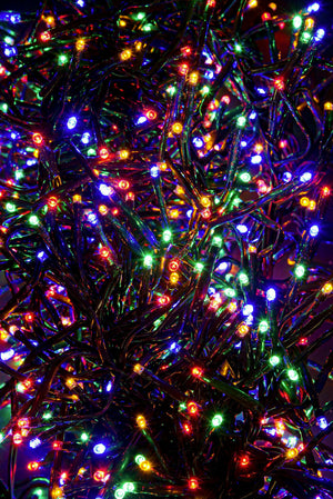 Luci Led per Albero di Natale Catena Cluster Luce Calda Fredda Multicolor 768 Colore della luce: Multicolor