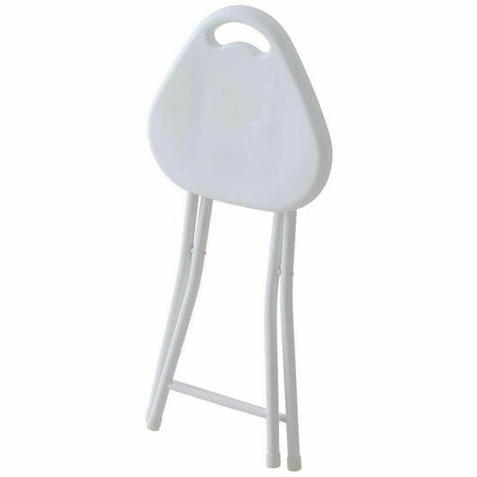 Sgabello Pieghevole in Abs e Metallo Acciaio Salvaspazio Feridras Rotondo H 46cm Colori: Bianco