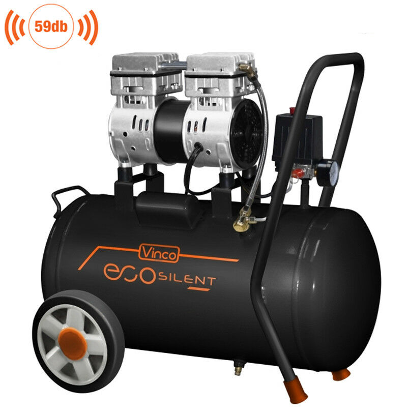 Compressore aria Silenziato Portatile Vinco a secco Non serve Olio 50 24 8 Lt Capacità serbatoio: 24 LT