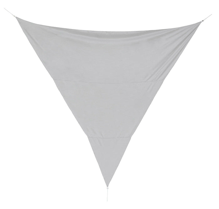 Tenda Ombreggiante Triangolare Vela Parasole Giardino Telo Ombra Sole Poliestere Dimensione: 5 x 5 Mt, Colore: Grigio