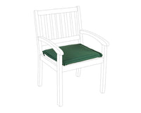 Cuscino Poltrona da Esterno Sfoderabile Sedia Giardino 49 x 52 cm Poly Bizzotto Colore: Verde