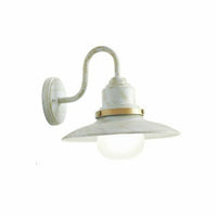 Lampada Parete Applique Esterno Discendente Acciaio Illuminazione Fisher Sovil Colore: Bianco oro