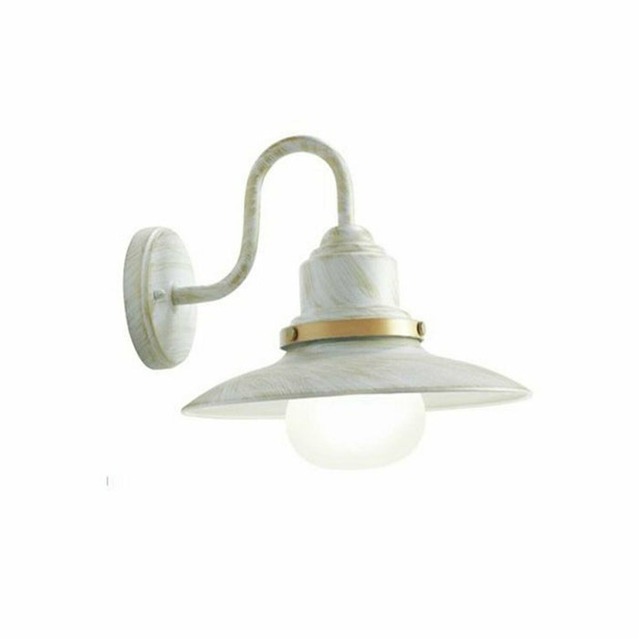 Lampada Parete Applique Esterno Discendente Acciaio Illuminazione Fisher Sovil Colore: Bianco oro