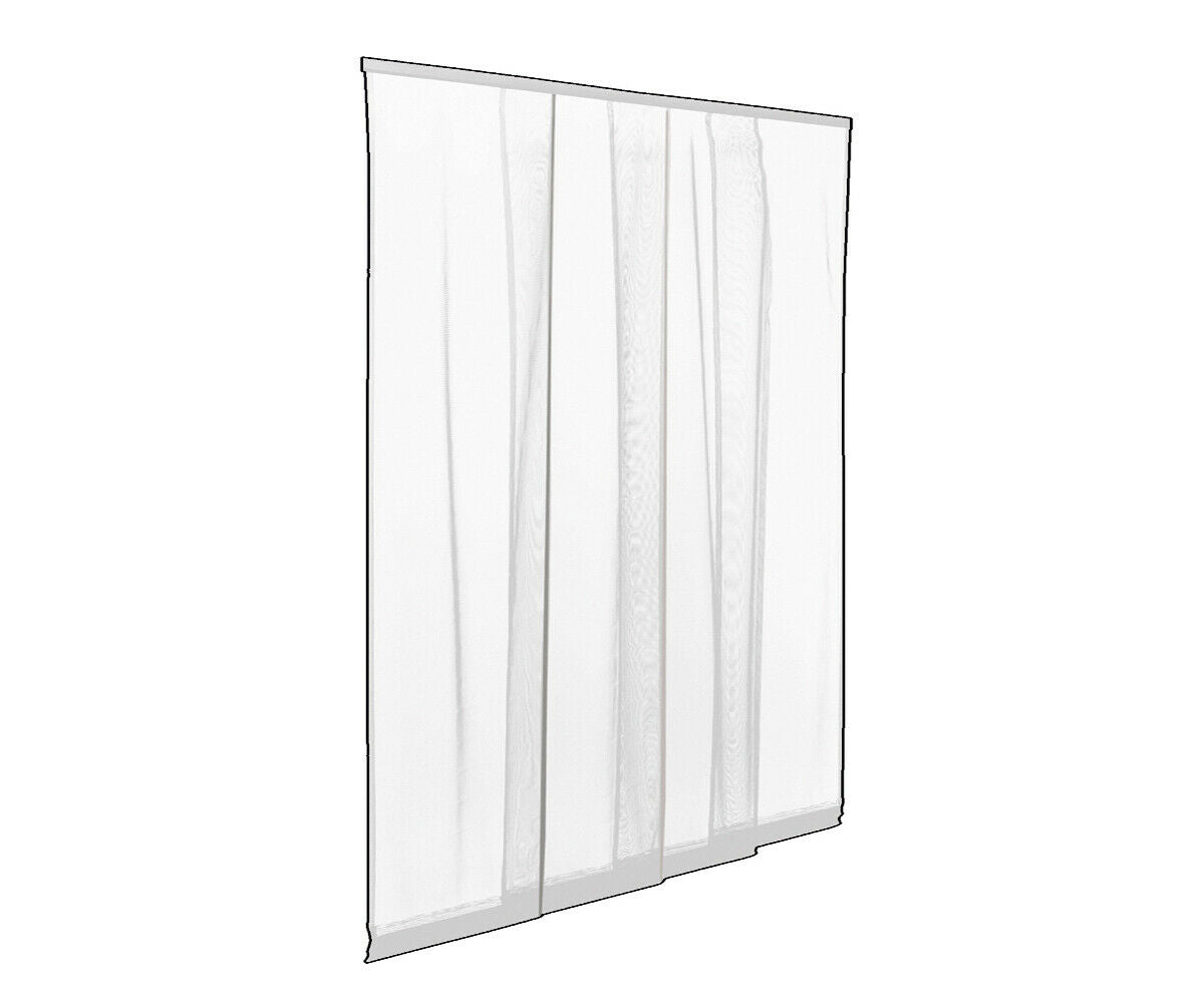 Tenda Zanzariera Pannelli per Porta Finestra Strappo Riducibile Strisce Zanzare Colore: Bianco