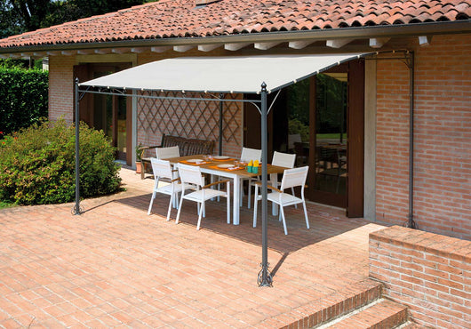 Pergola da Giardino in Ferro 4X3m Vorghini Chains Sabbia