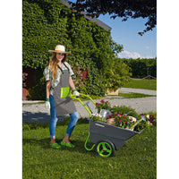 Carriola da Giardino 110L 120x59xH53cm Rama Barrow Grigio e Verde