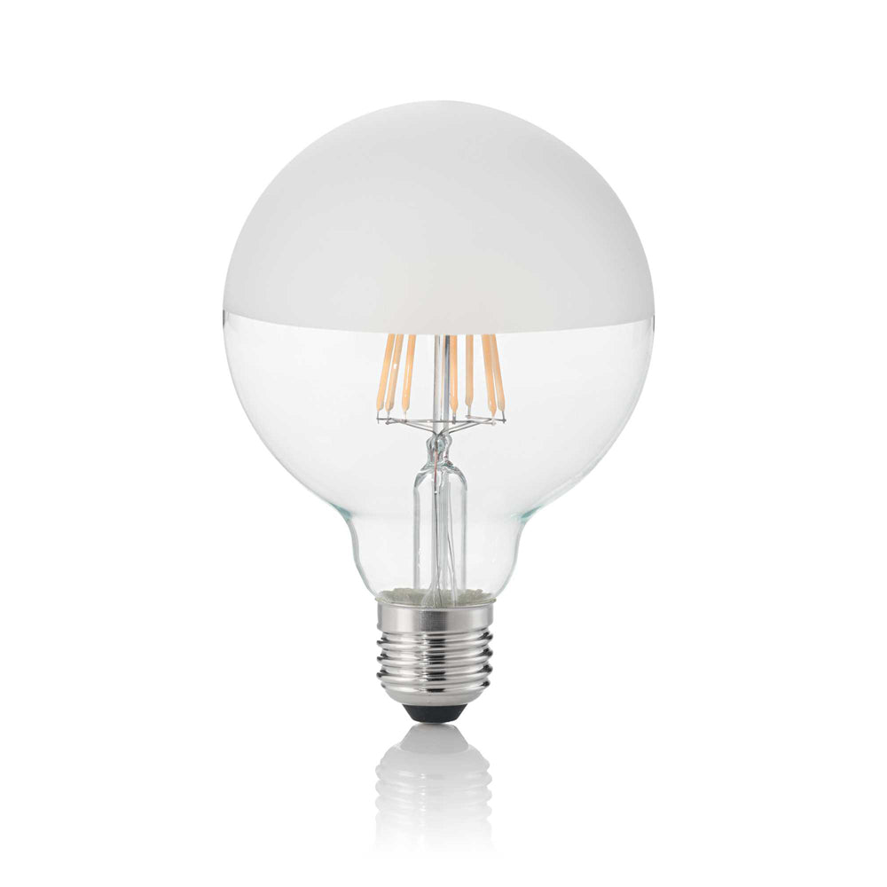 10 Lampadine Led Globo D95 E27 8 Watt 3000 K 780 Lm Trasparente Bianco Satinato