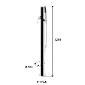 Doccia da Giardino Miscelatore e Braccio Doccia ATI Docce Flex-M Inox Anodizzato