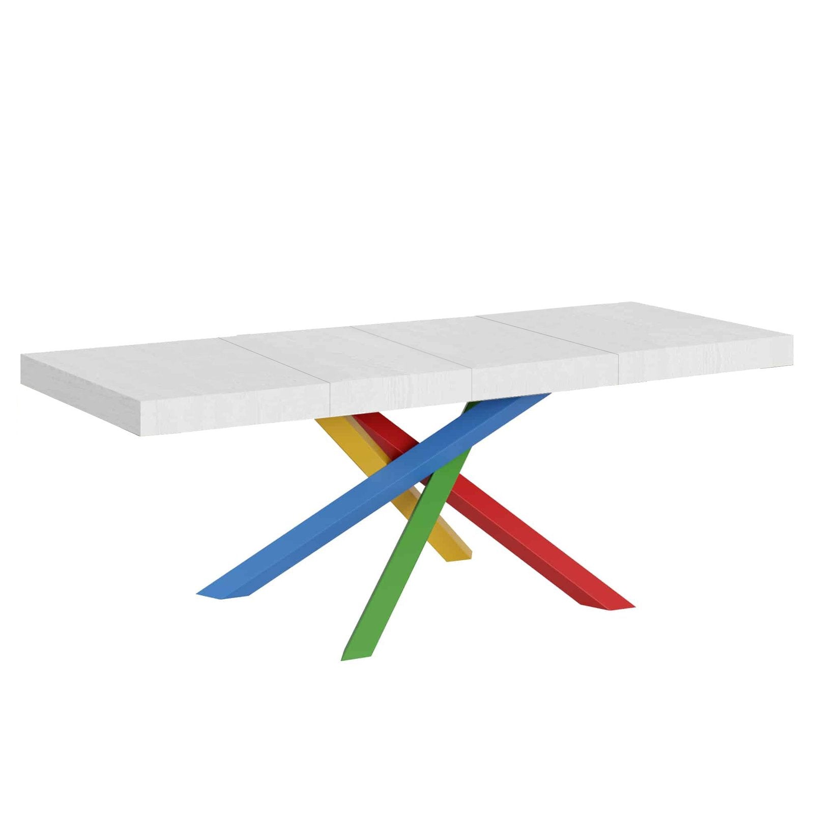 Tavolo da pranzo Allungabile - VOLANTIS PREMIUM Dimensioni: 90x200/460, Colore: Bianco Frassino