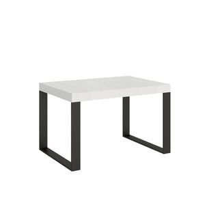 Tavolo da pranzo Allungabile - TECNO Telaio: Antracite, Dimensioni: 90x140/400, Colore: Bianco Frassino