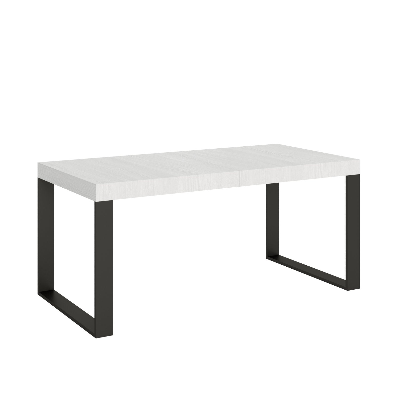 Tavolo da pranzo Allungabile - TECNO Telaio: Antracite, Dimensioni: 90x200/304, Colore: Bianco Frassino