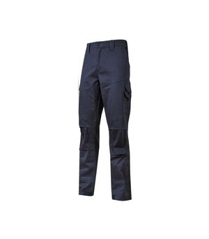 Guapo-Pantalone Professionale Da Lavoro In Cotone Elasticizzato, Triple Cuciture E Tasche Multifunzionali Colore Blu-U-Power-Taglia Xxxl