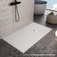 Piatto Doccia 70x120 cm in Pietra Bonussi Everest Bianco