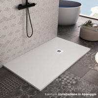 Piatto Doccia 90x90 cm in Pietra Bonussi Everest Bianco