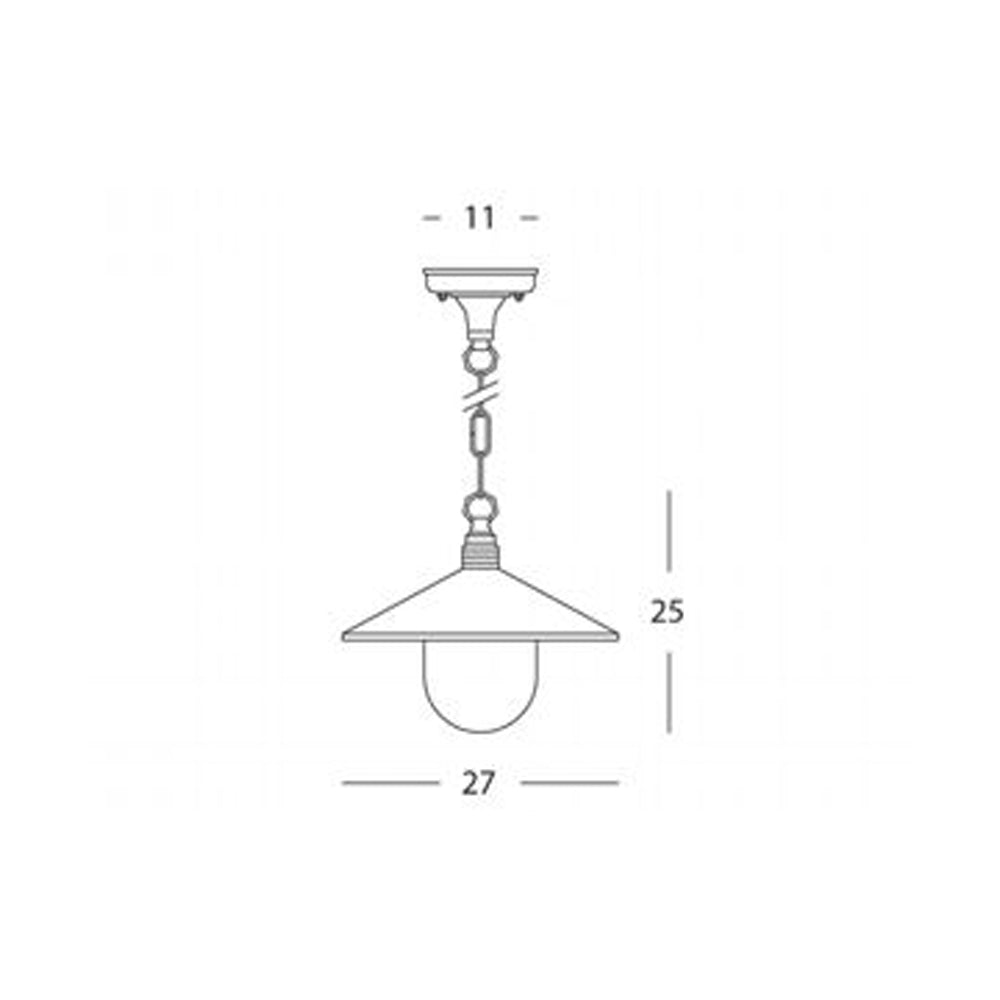 Sospensione Esterno Contemporanea Spectre Alluminio E Vetro Ruggine 1 Luce E27