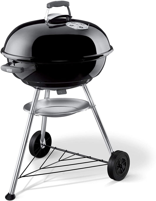 Kettle 57-Barbecue A Carbone Compact Kettle 57 Cm In Acciaio Smaltato Con Ruote Color Nero-Weber