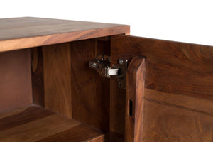 Credenza a 4 ante in palissandro e gambe in metallo