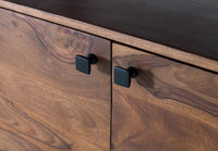 Credenza a 4 ante in palissandro e gambe in metallo