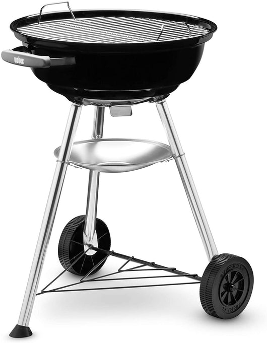 Kettle 47-Barbecue A Carbone Compact Kettle 47 Cm In Acciaio Smaltato Con Ruote Color Nero-Weber