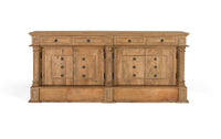 Credenza con 4 cassetti e 4 ante in legno di mango