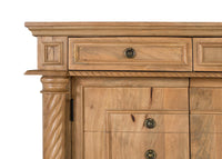 Credenza con 4 cassetti e 4 ante in legno di mango