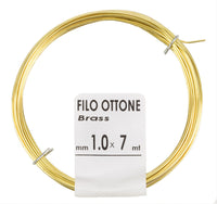 20pz filo ottone diametro mm 0,6 da 20 mt matassina 50 g 15992