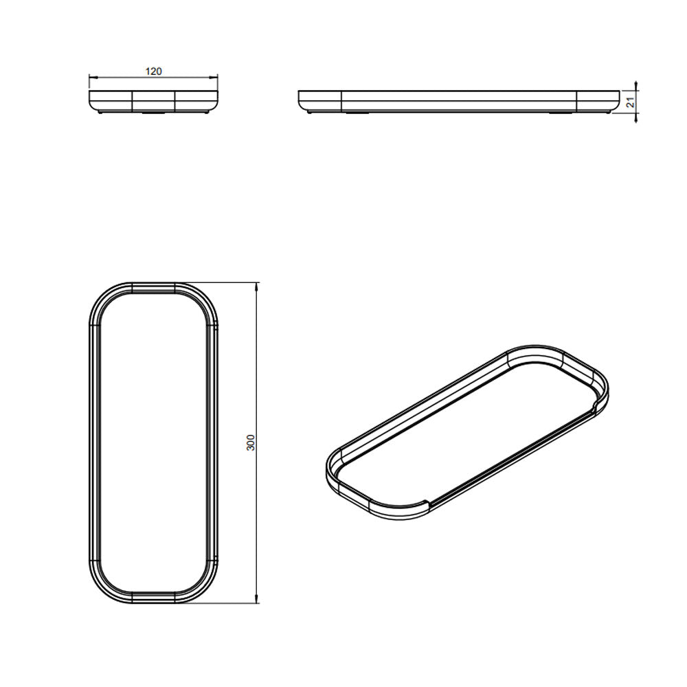 Vassoio porta oggetti da appoggio in plastica resistente della collezione 'Architect s+' by Cosmic - FumÃ¨