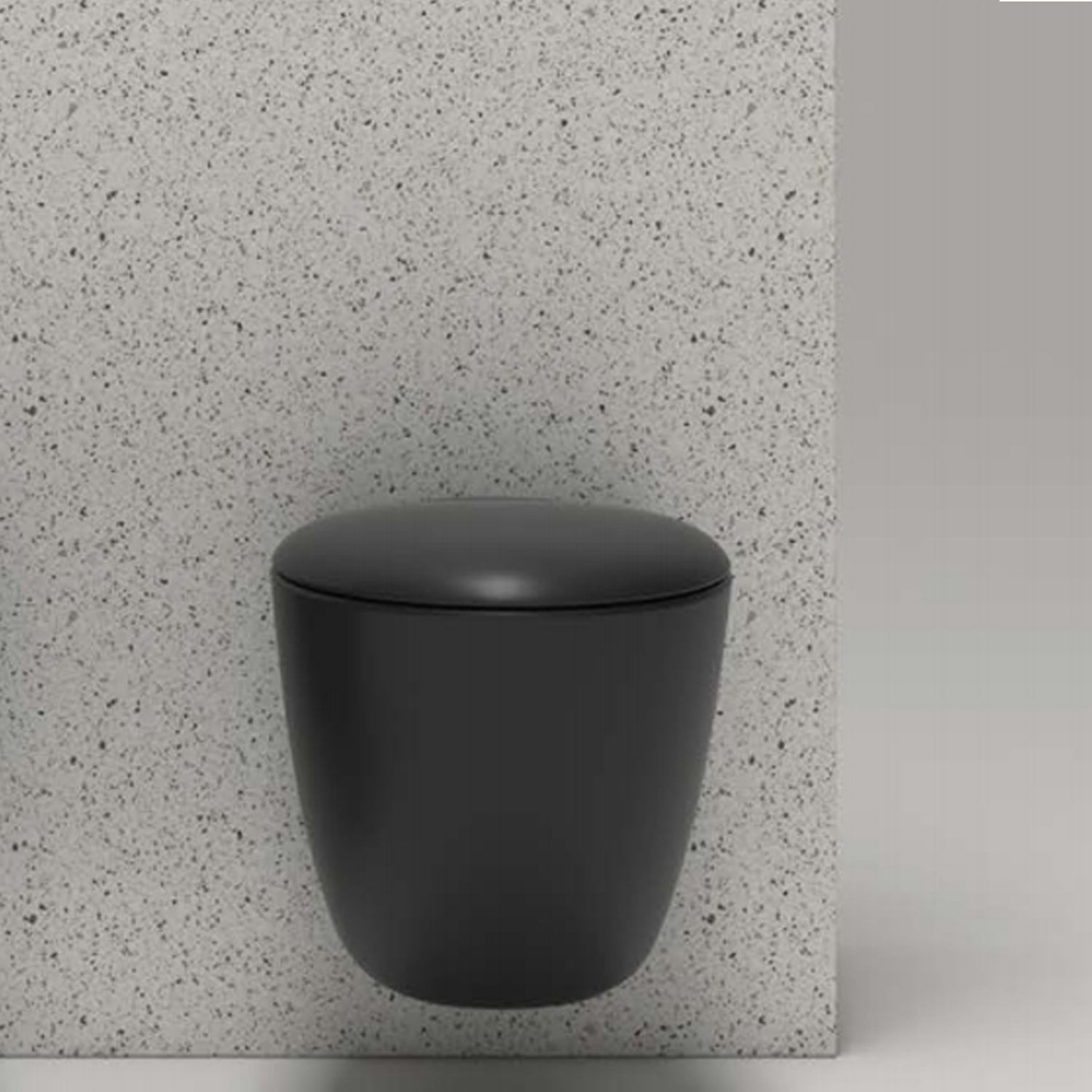 Wc sospeso moderno Domus Falerii Mascalzone cm 35x48 color Pirate Black con sedile soft close