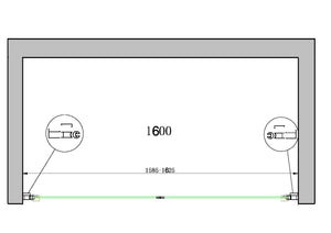 Box Doccia Doppio Battente In Linea Vetro Temperato 8 mm Easy-Clean 158,5-162,5 H 200 cm 