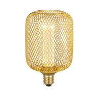 Lampadina Contemporanea Rete Metallica Acciaio Oro E27 3,5W 1800K